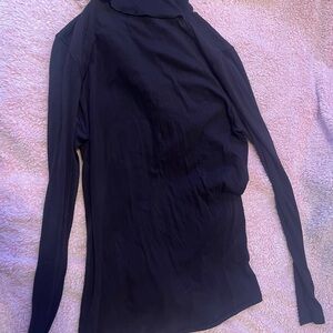 Women's Black Turtleneck Top